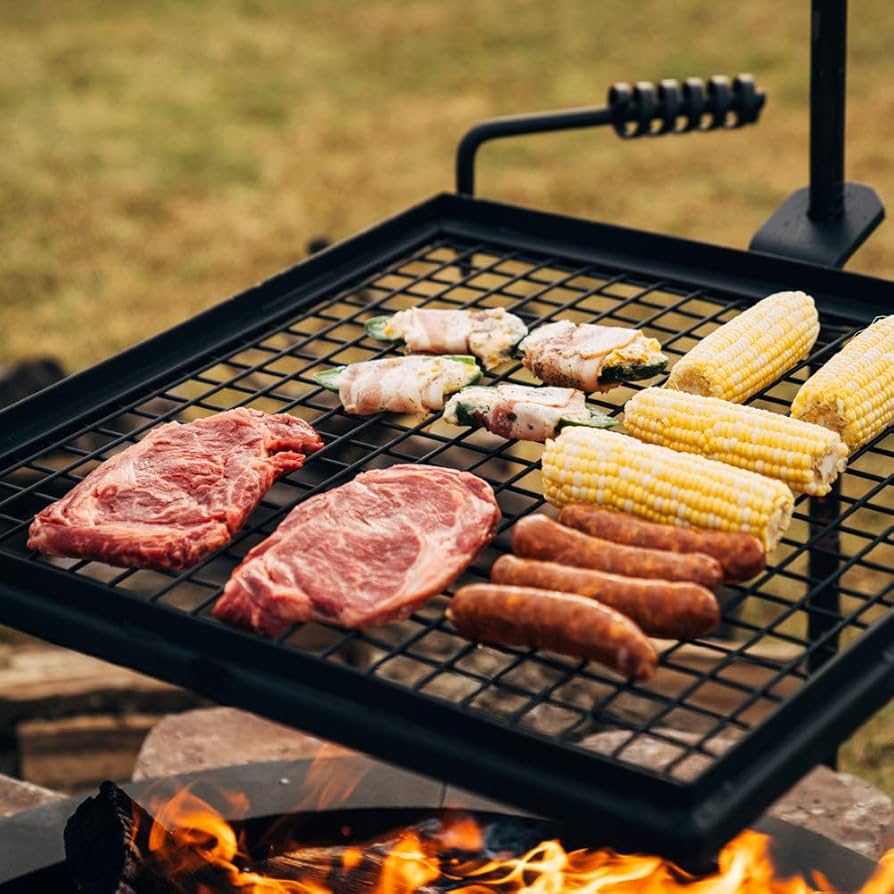 TITAN GREAT OUTDOORS Ash & Ember Adjustable Swivel Grill
